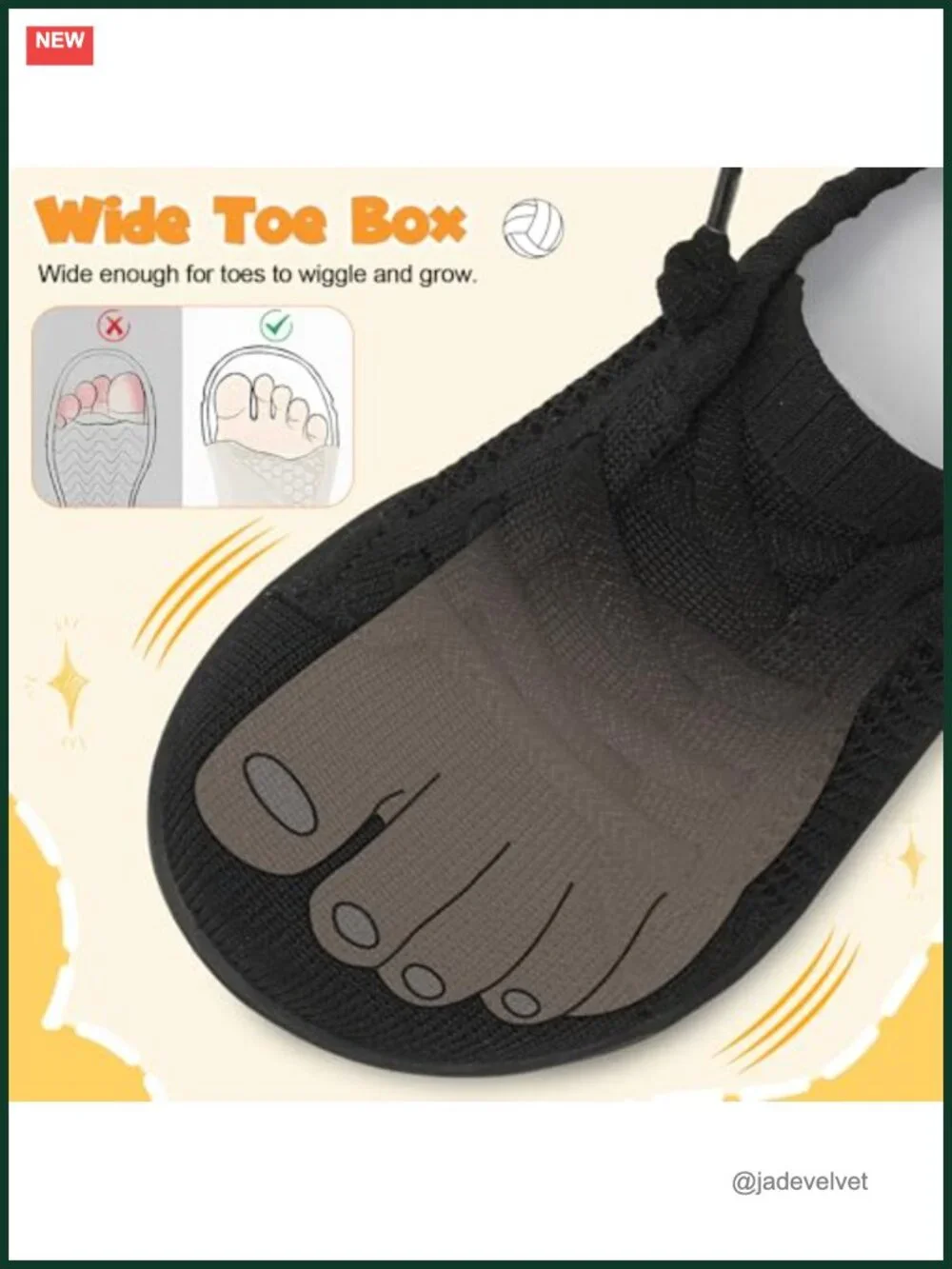 Toddler Wide Shoes Zero Drop Minimalist Barefoot Slip on Sneakers